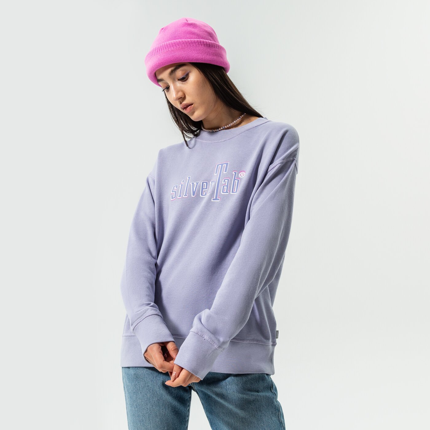 Дамски суичър LEVI'S СУИТЧЪР GRAPHIC STANDARD CREW 18686-0105 цвят син