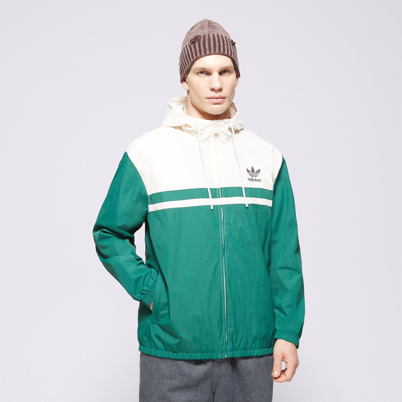 Мъжко преходно яке ADIDAS ЯКЕ WINDBREAKER iu0201 цвят зелен