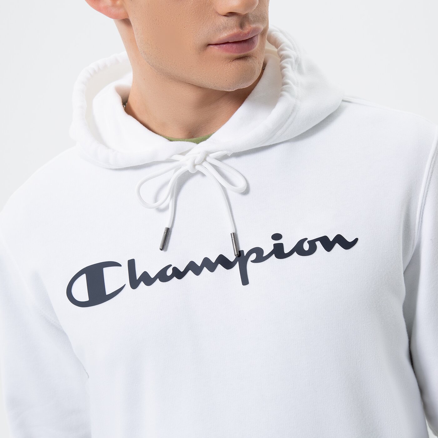 Мъжки суичър CHAMPION СУИТЧЪР С КАЧУЛКА HOODED SWEATSHIRT 217142ww001 цвят бял
