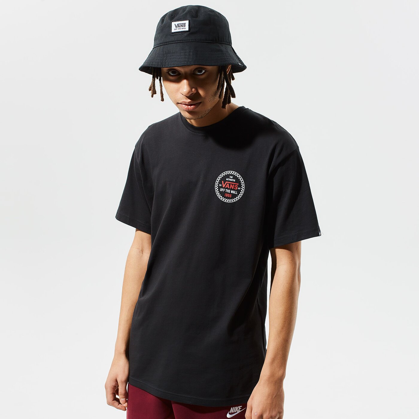 Мъжка тениска VANS ТЕНИСКА CHECKER 66 SS vn0a4robblk1 цвят черен