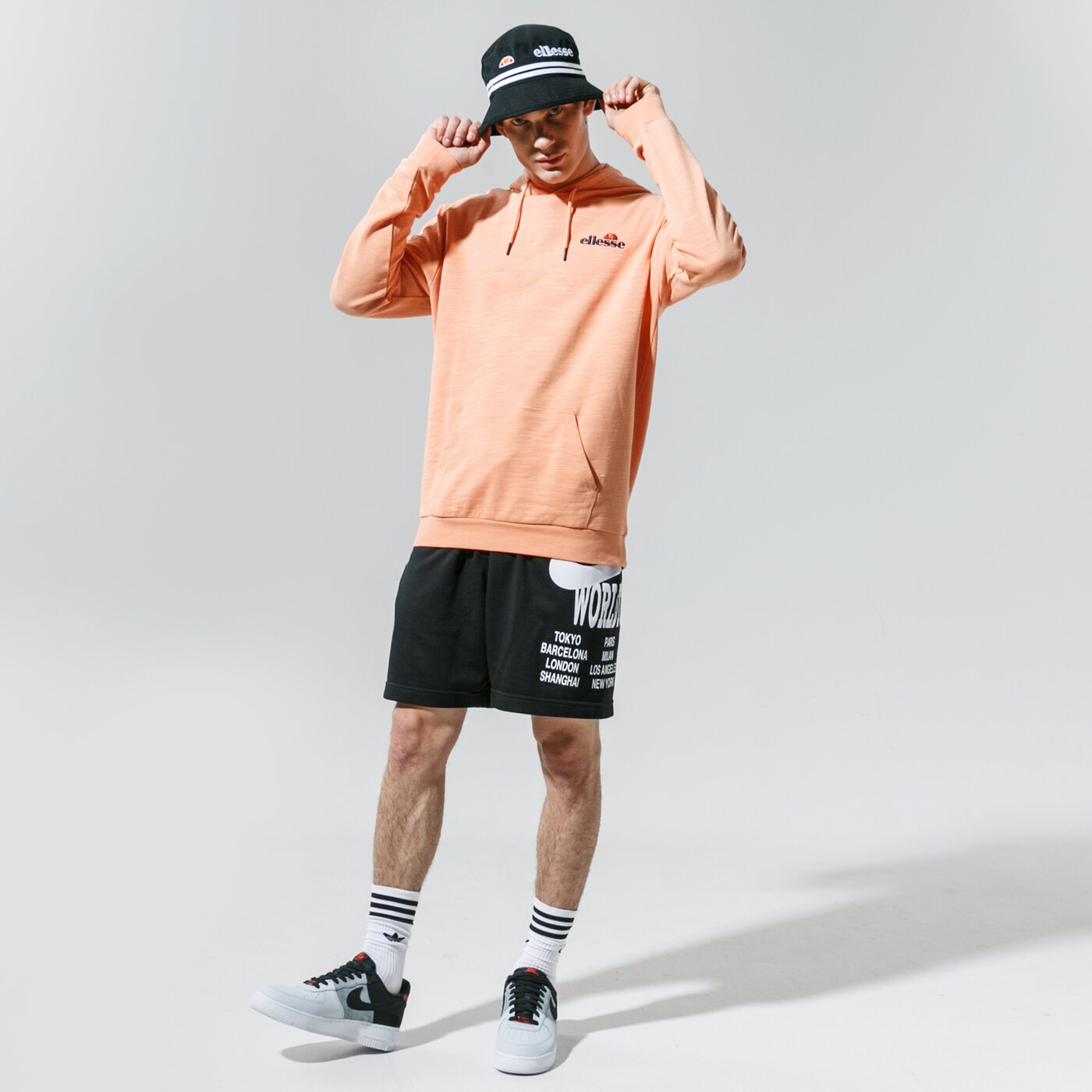 Мъжки суичър ELLESSE СУИТЧЪР С КАЧУЛКА PAC OH HOODY ORNG shj11944704 цвят оранжев