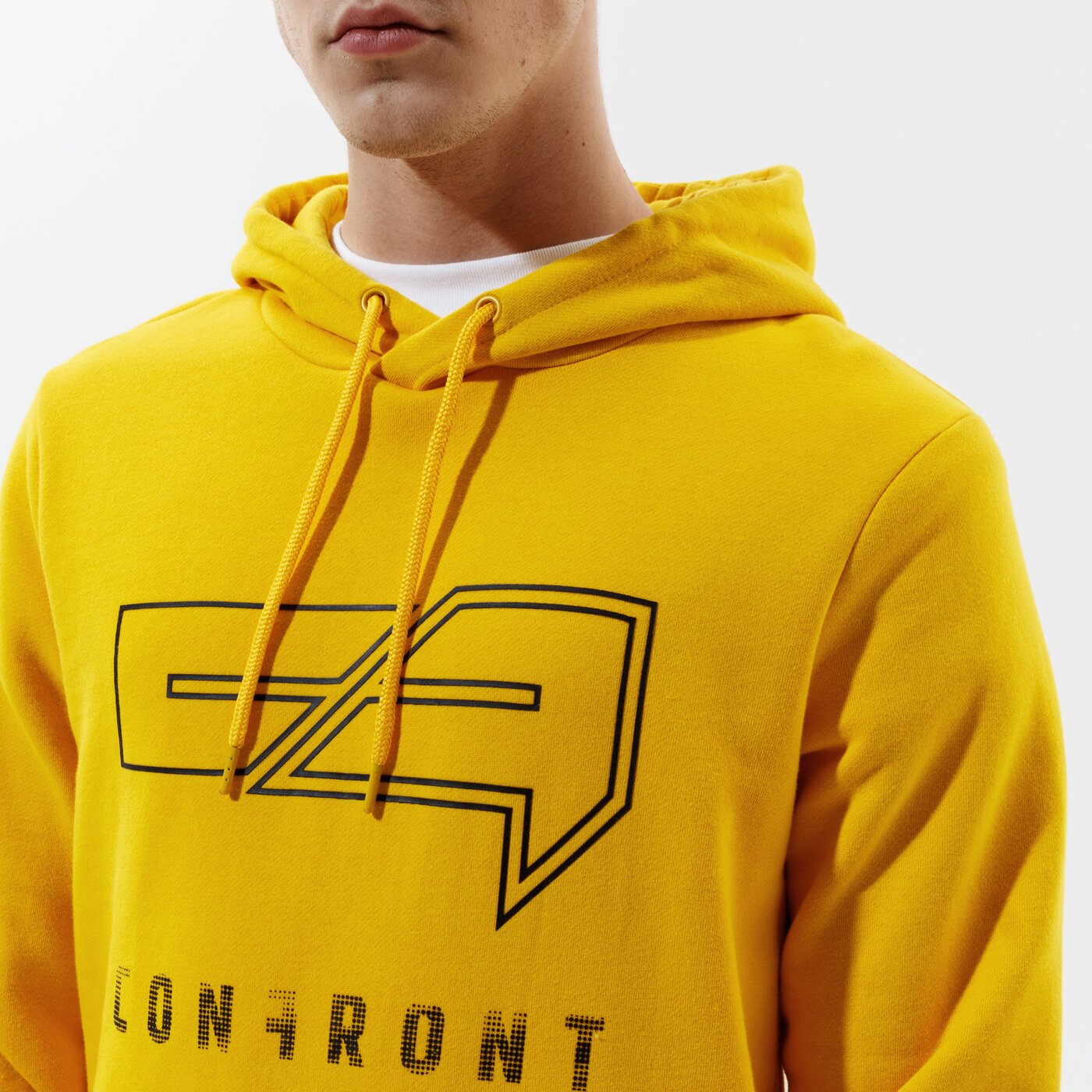 Мъжки суичър CONFRONT СУИТЧЪР С КАЧУЛКА BIG LOGO HOODY YLW cf121blm24003 цвят жълт