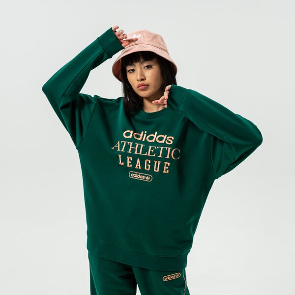 Дамски суичър ADIDAS СУИТЧЪР CREW hl0046 цвят зелен