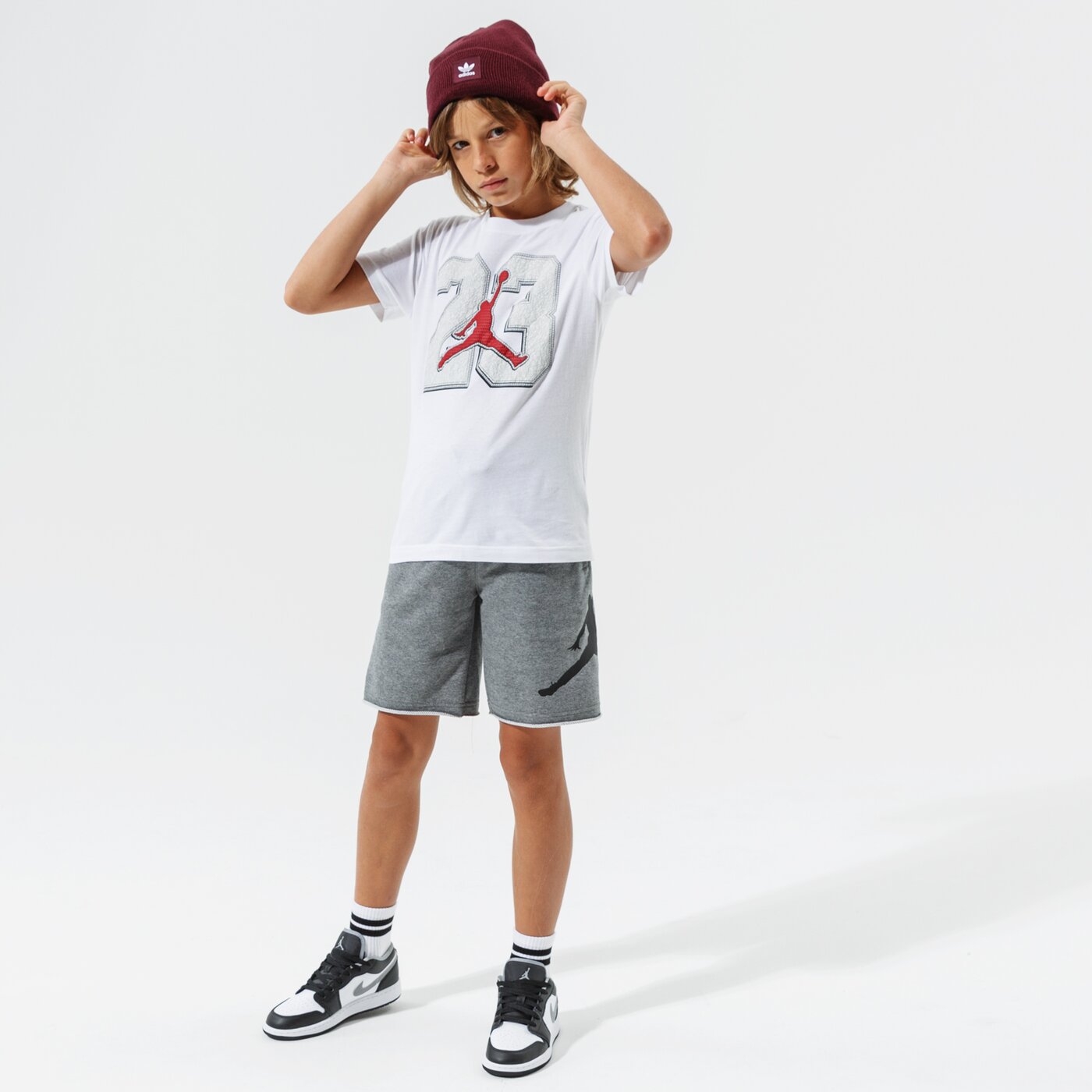  JORDAN ШОРТИ JDB JUMPMAN AIR FLEECE SHORT BOY 956129-geh цвят сив