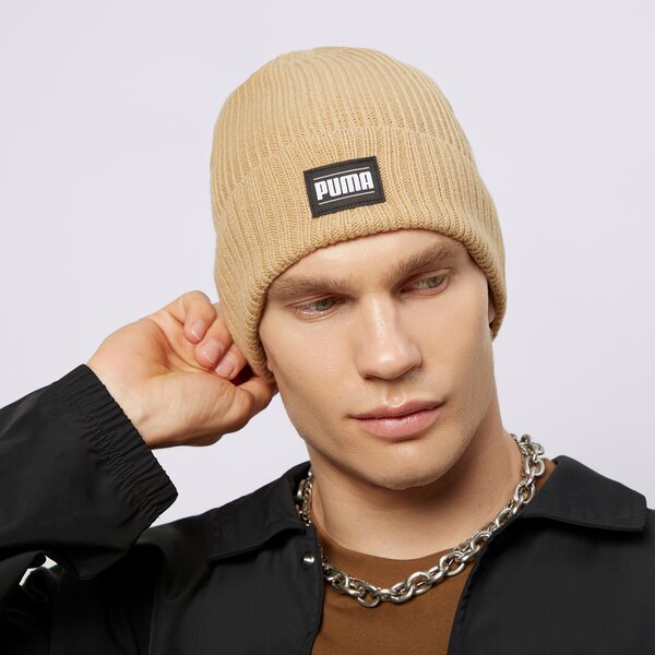 Дамска зимна шапка PUMA ШАПКА RIBBED CLASSIC CUFF BEANIE 024038 07 цвят бежов