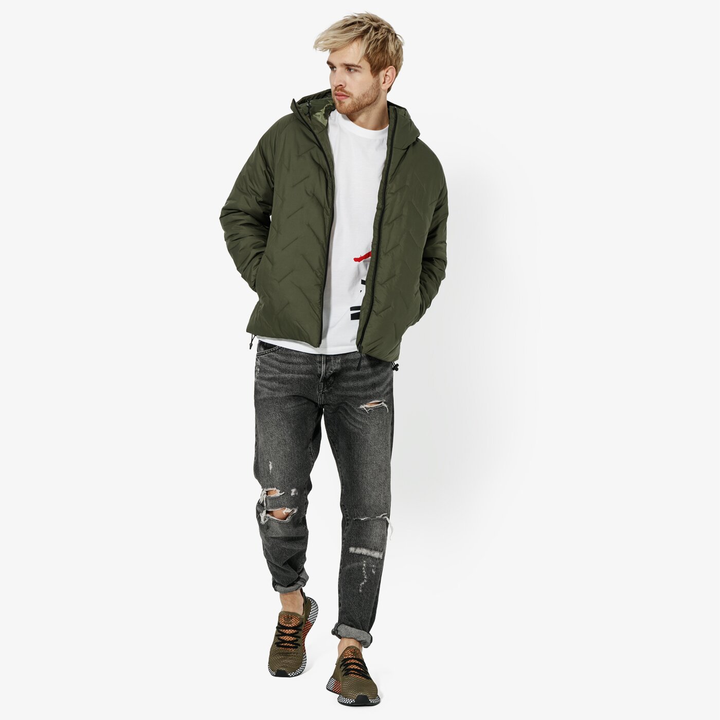 Мъжка тениска JORDAN ТЕНИСКА SS M JSW TEE HBR VERTICAL JRDN bv0086-100 цвят бял