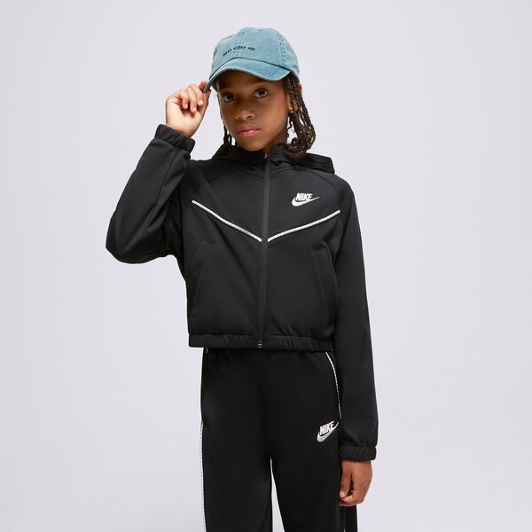 Детска тениска NIKE КОМПЛЕКТ G NSW HR TRACKSUIT HD FZ GIRL fd2948-010 цвят черен