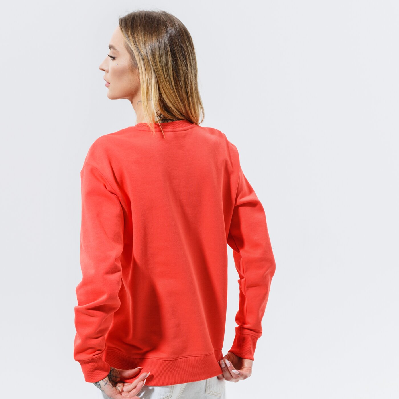 Дамски суичър VANS СУИТЧЪР WM FLYING V BF FT CREW HOT CORAL vn0a5aq1lm31 цвят оранжев