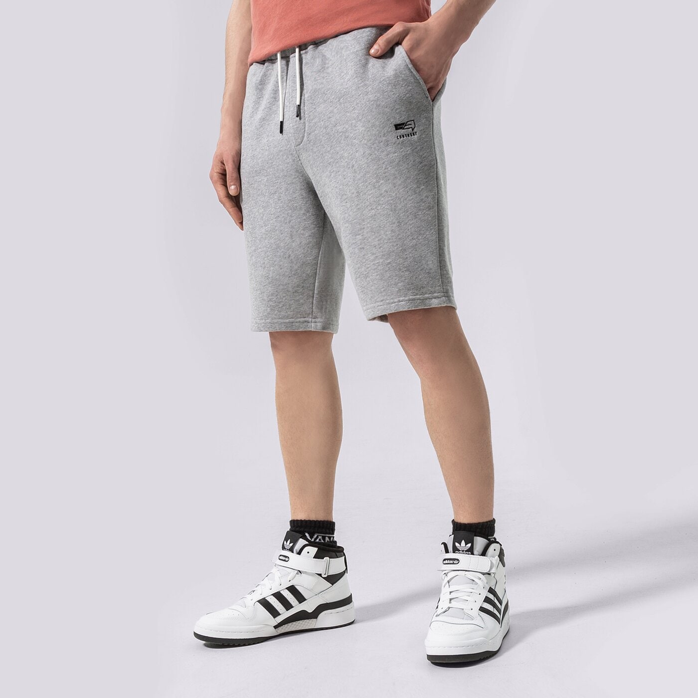 Мъжки къси панталони CONFRONT ШОРТИ ESSENTIAL cf122szm90002 цвят сив