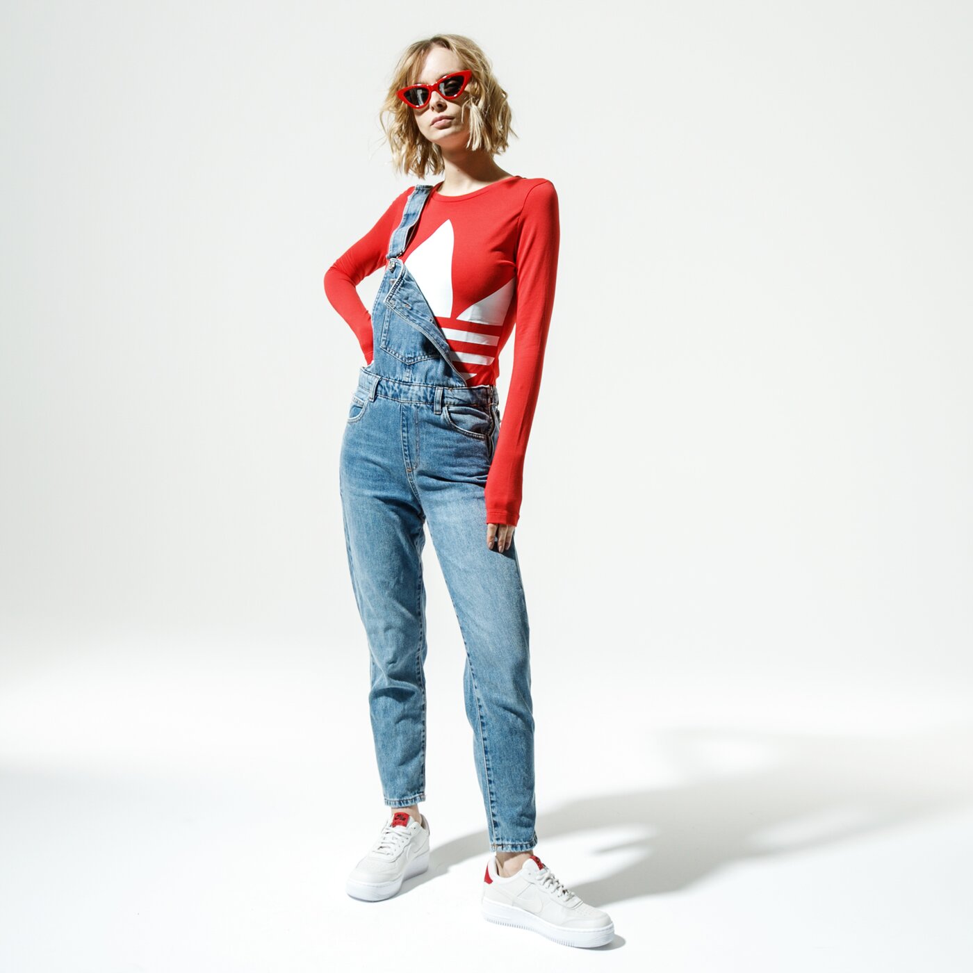 Дамска тениска ADIDAS ТЕНИСКА LRG LOGO BODY fm7181 цвят червен