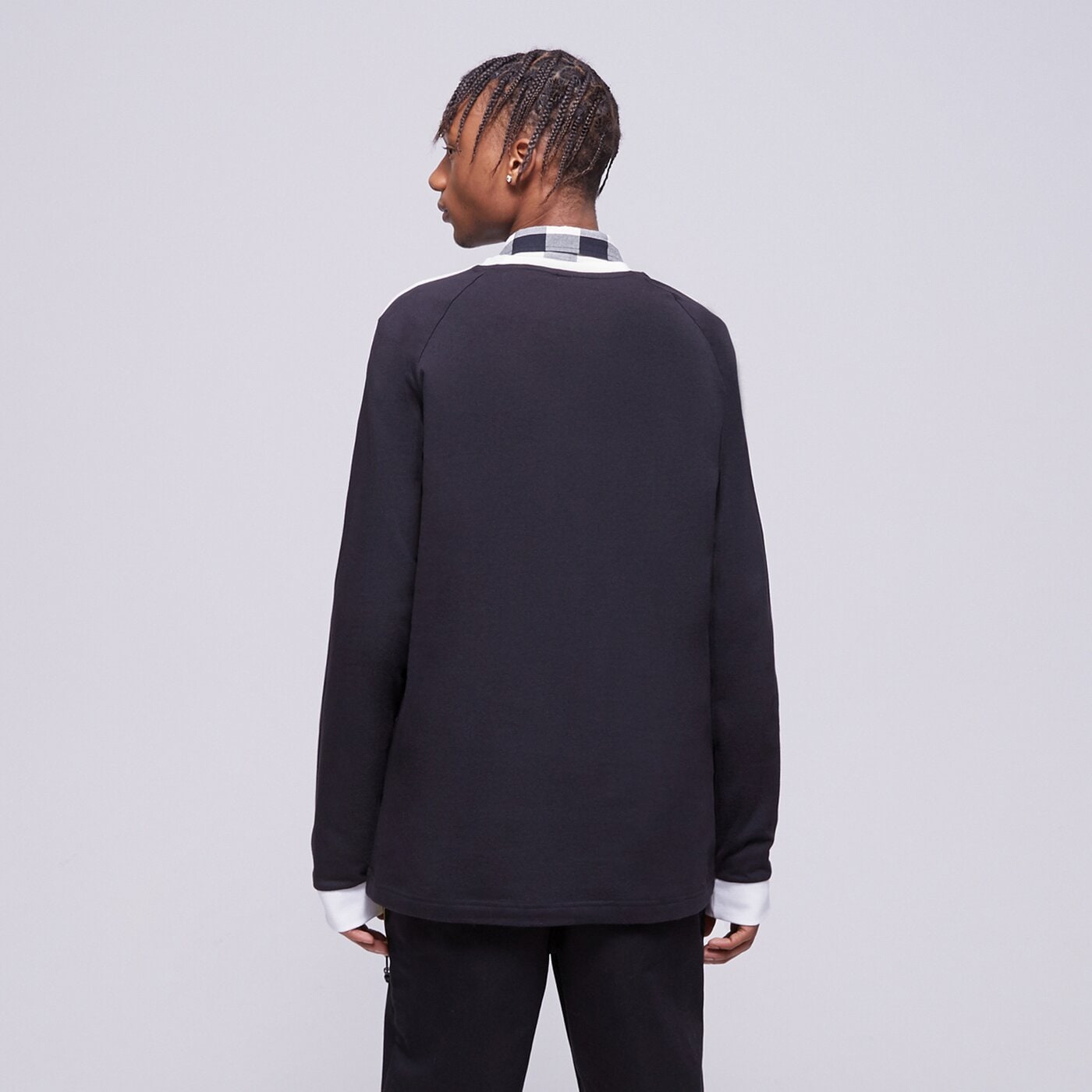 Мъжка тениска ADIDAS ТЕНИСКА 3-STRIPES LS T ia4877 цвят черен