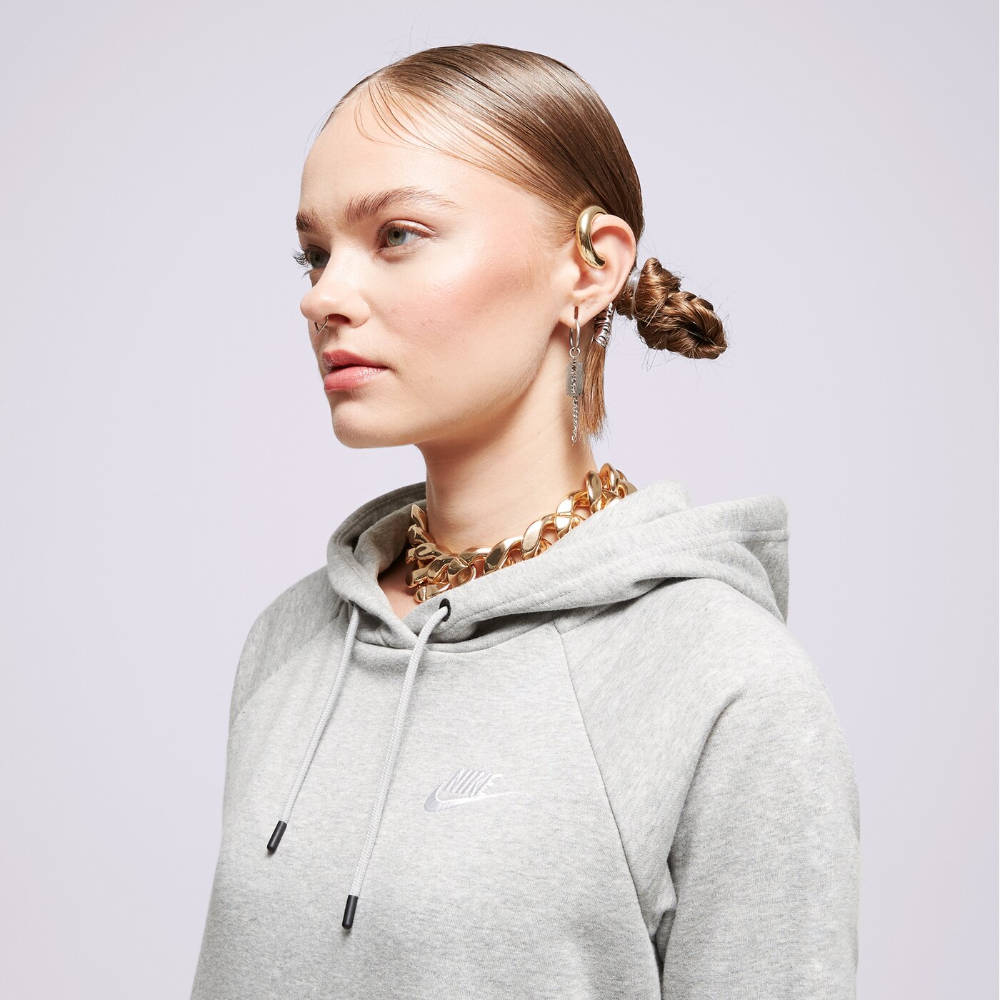 Дамски суичър NIKE SPORTSWEAR ESSENTIAL OVERHEAD HOODIE WOMEN'S HOODIE PO  bv4124-063 цвят сив