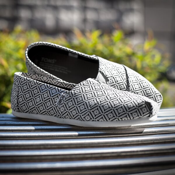 Дамски кежуал TOMS VINTAGE TILE ALPARGATA 10008032 цвят бял