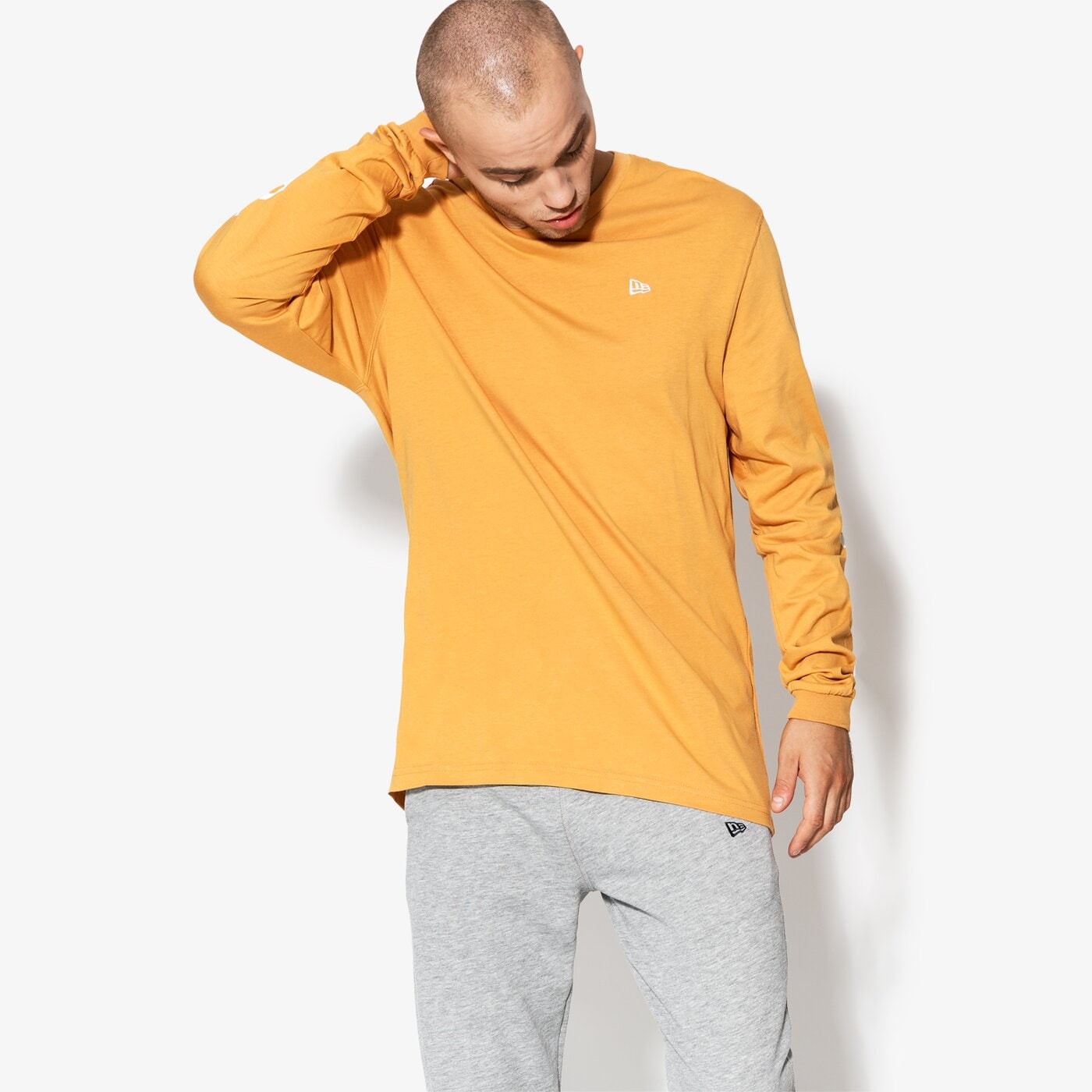 Мъжка тениска NEW ERA ТЕНИСКА LS NE ESTABLISHED LS TEE NE BSQ NONE 11604078 цвят жълт