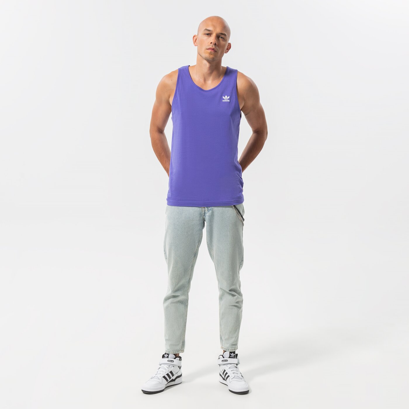 Мъжка тениска ADIDAS ПОТНИК ESSENTIALS ПОТНИК he9432 цвят виолетов