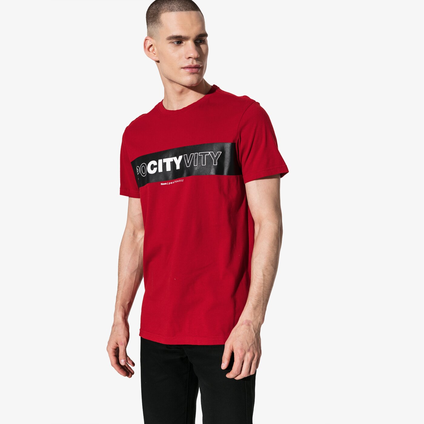 Мъжка тениска CONFRONT ТЕНИСКА SS CITY cf19tsm91001 цвят червен