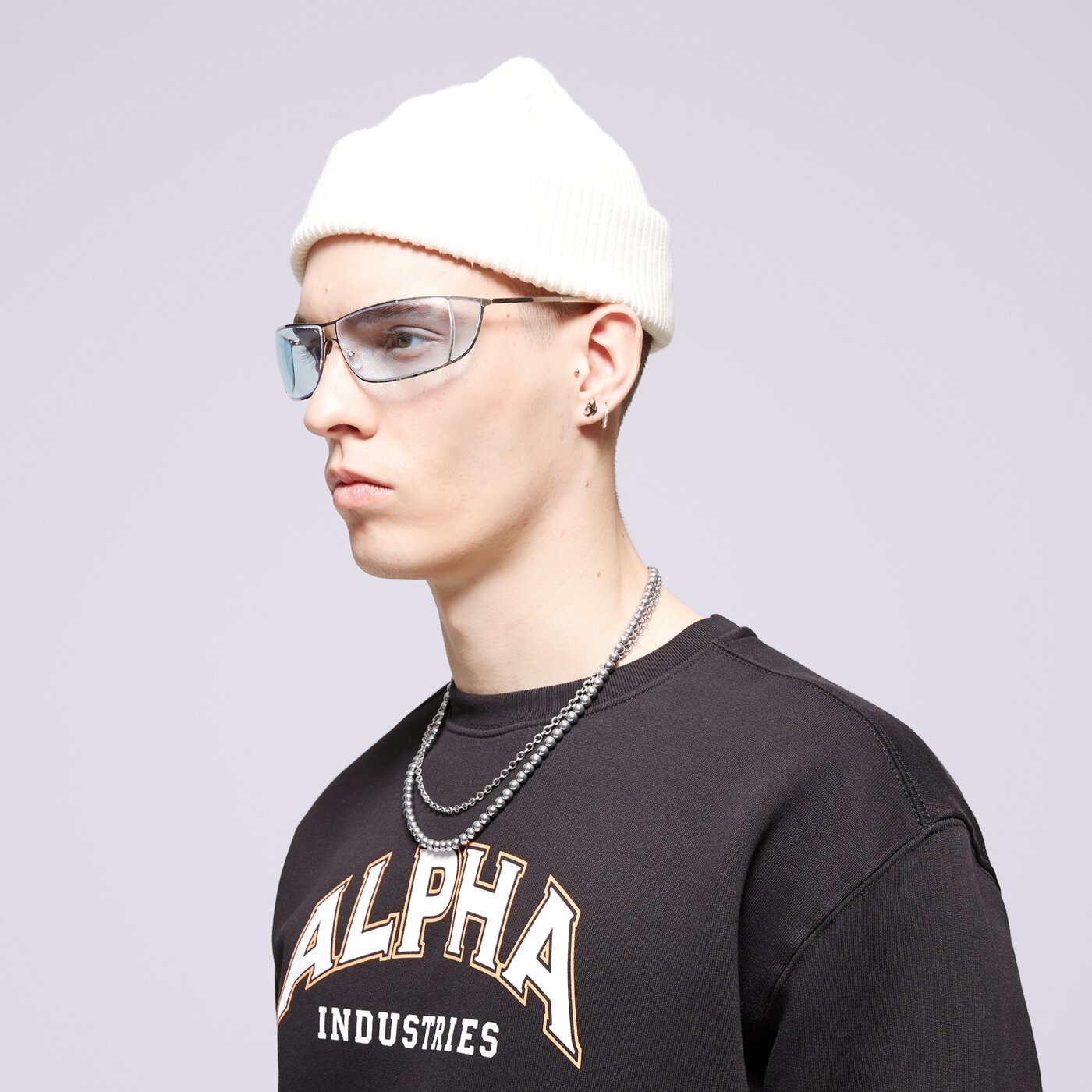 Мъжки суичър ALPHA INDUSTRIES СУИТЧЪР COLLEGE SWEATER 14630103 цвят черен