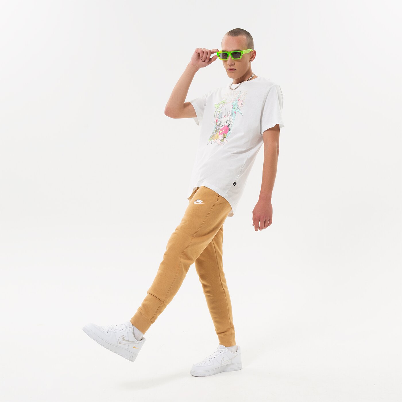 Мъжки панталони NIKE ПАНТАЛОНИ SPORTSWEAR CLUB FLEECE bv2671-722 цвят горчица