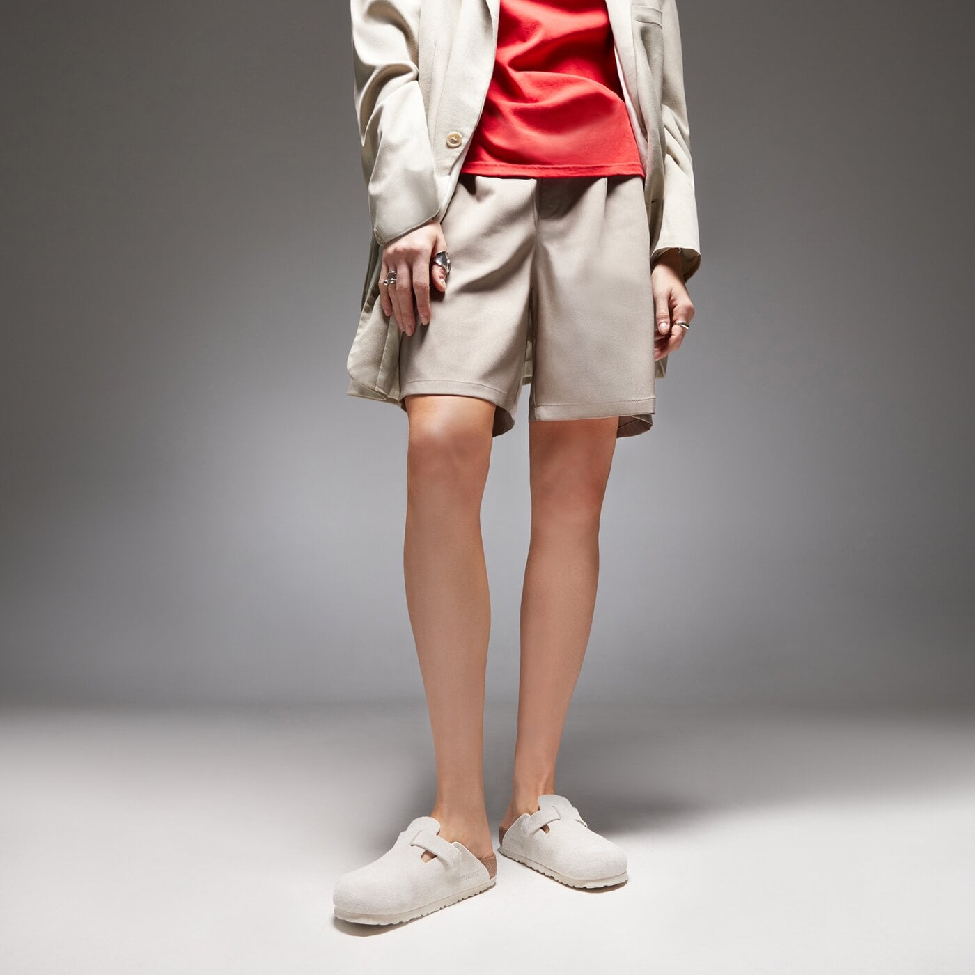 Дамски чехли и сандали BIRKENSTOCK BOSTON  1027693 цвят бял