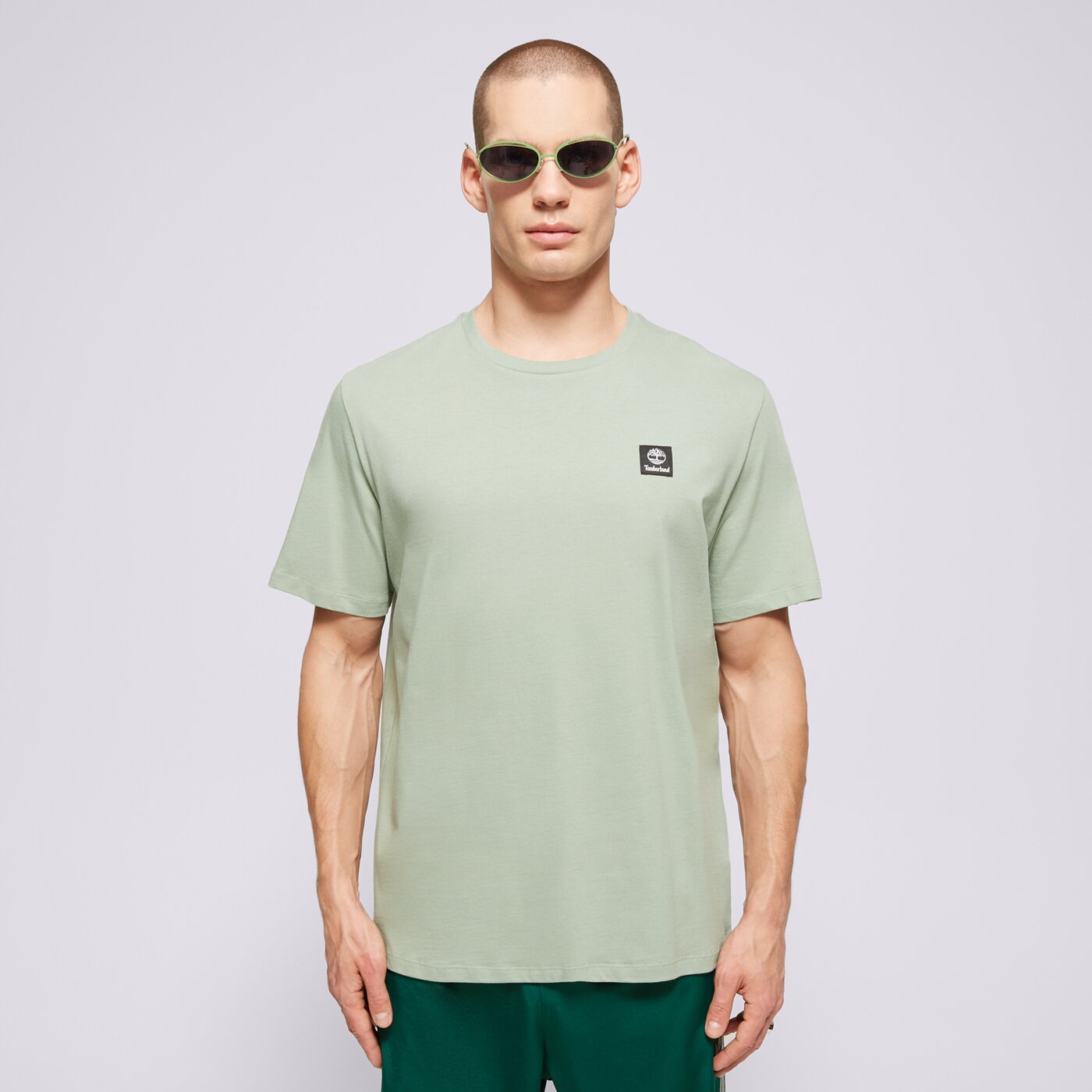 Мъжка тениска TIMBERLAND ТЕНИСКА SHORT SLEEVE WOVEN BADGE TEE GREEN BAY tb0a5rceec61 цвят зелен