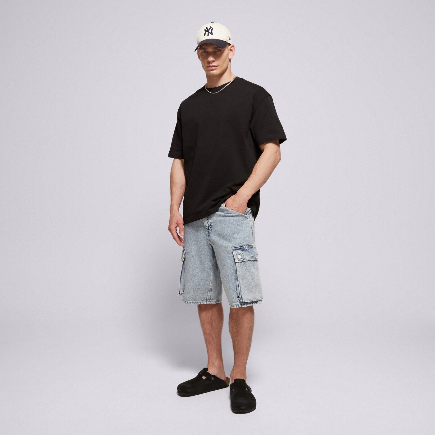 Мъжки къси панталони LEVI'S ШОРТИ 478 BAGGY CARGO SHORTS LIGHT INDIGO - WORN IN 001gu-0004 цвят син