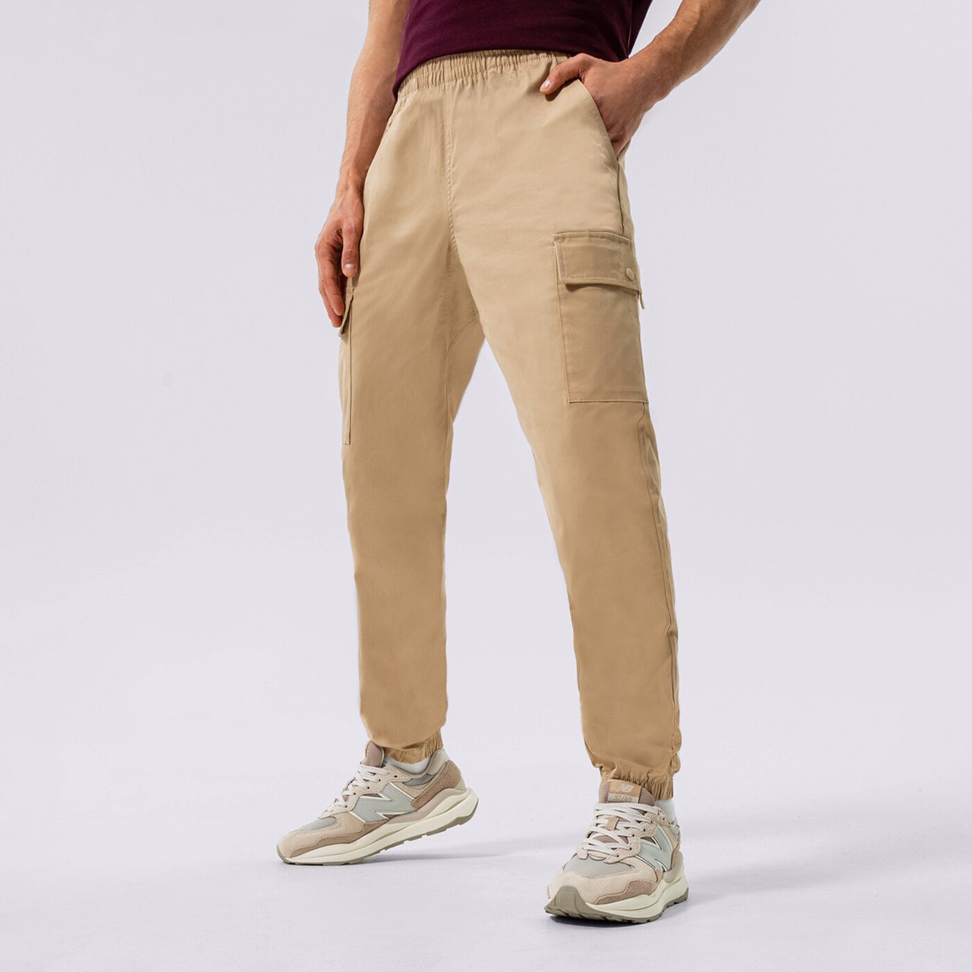 Мъжки панталони NEW BALANCE ПАНТАЛОНИ NB ATHLETICS WOVEN CARGO mp13501inc цвят бежов