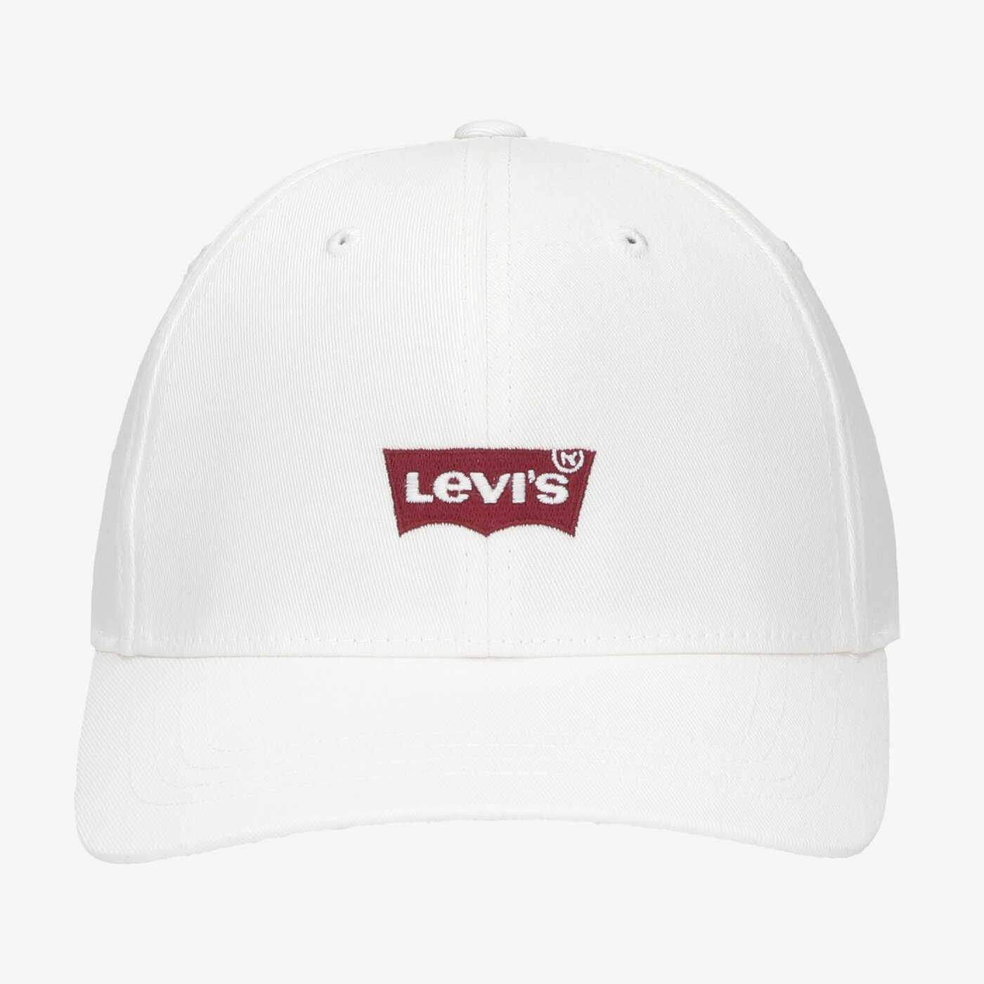 Дамска шапка с козирка LEVI'S ШАПКА MID BATWING FLEXFIT 38021-0269 цвят бял