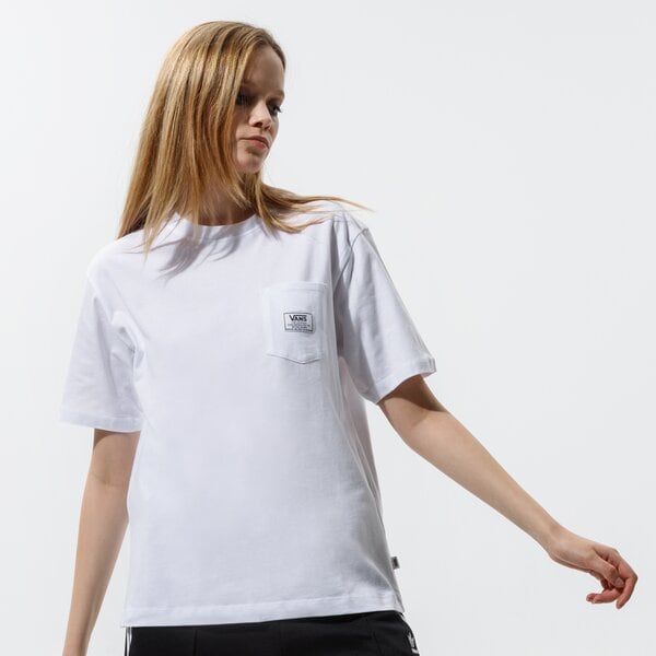 Дамска тениска VANS ТЕНИСКА WM WOVEN PATCH POCKET WHITE vn0a5i8fwht1 цвят бял