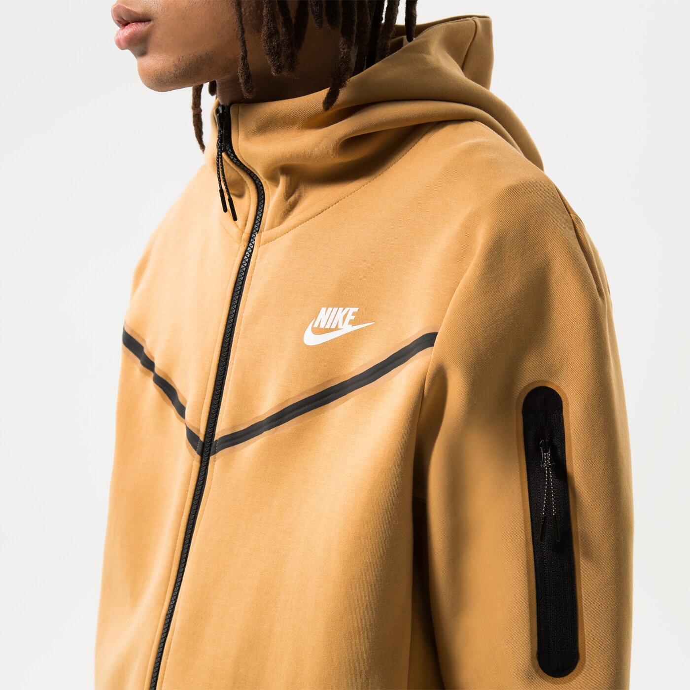 Мъжки суичър NIKE СУИТЧЪР С КАЧУЛКА M NSW TCH FLC HOODIE FZ WR cu4489-722 цвят жълт