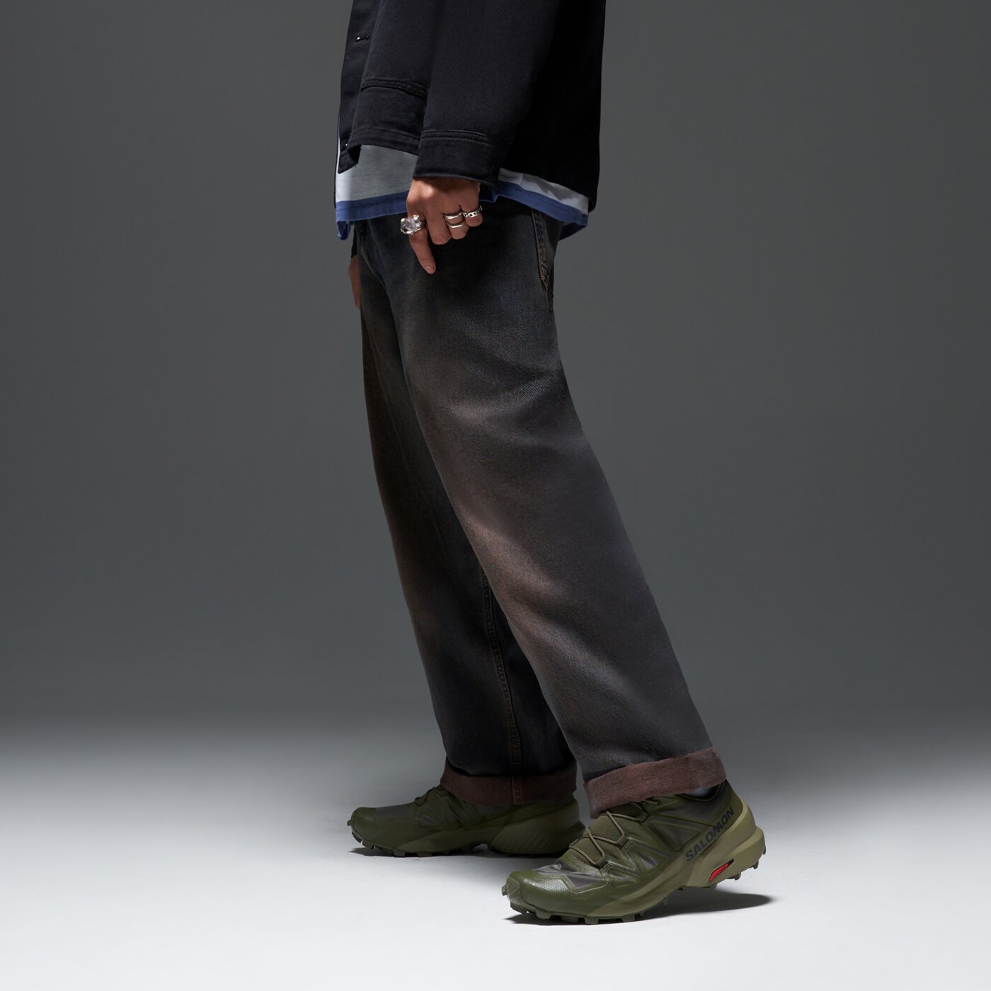 Мъжки туристически обувки SALOMON CROSS EVR M l47717200 цвят зелен