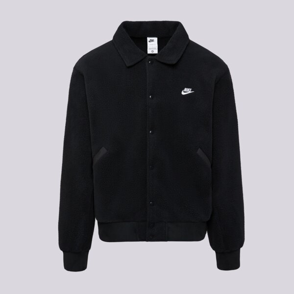 Мъжки суичър NIKE ПОЛАР M NK CLUB SHERPA COACHES JKT hv1429-010 цвят черен