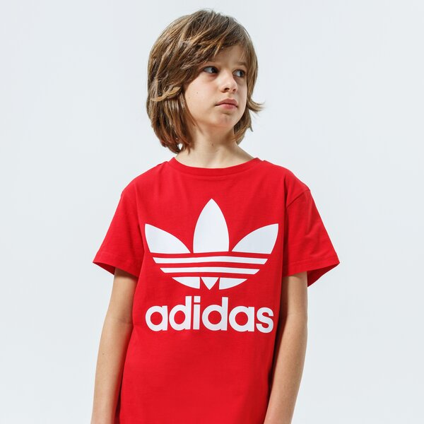 Детска тениска ADIDAS ТЕНИСКА TREFOIL TEE MM ed7795 цвят червен