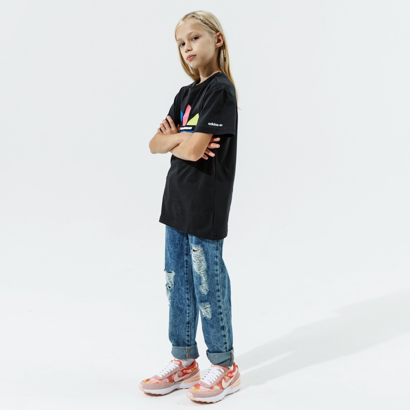 Adidas ТЕНИСКА Tee Girl H32346 Детски Цвят черен Модни Тениски Дрехи