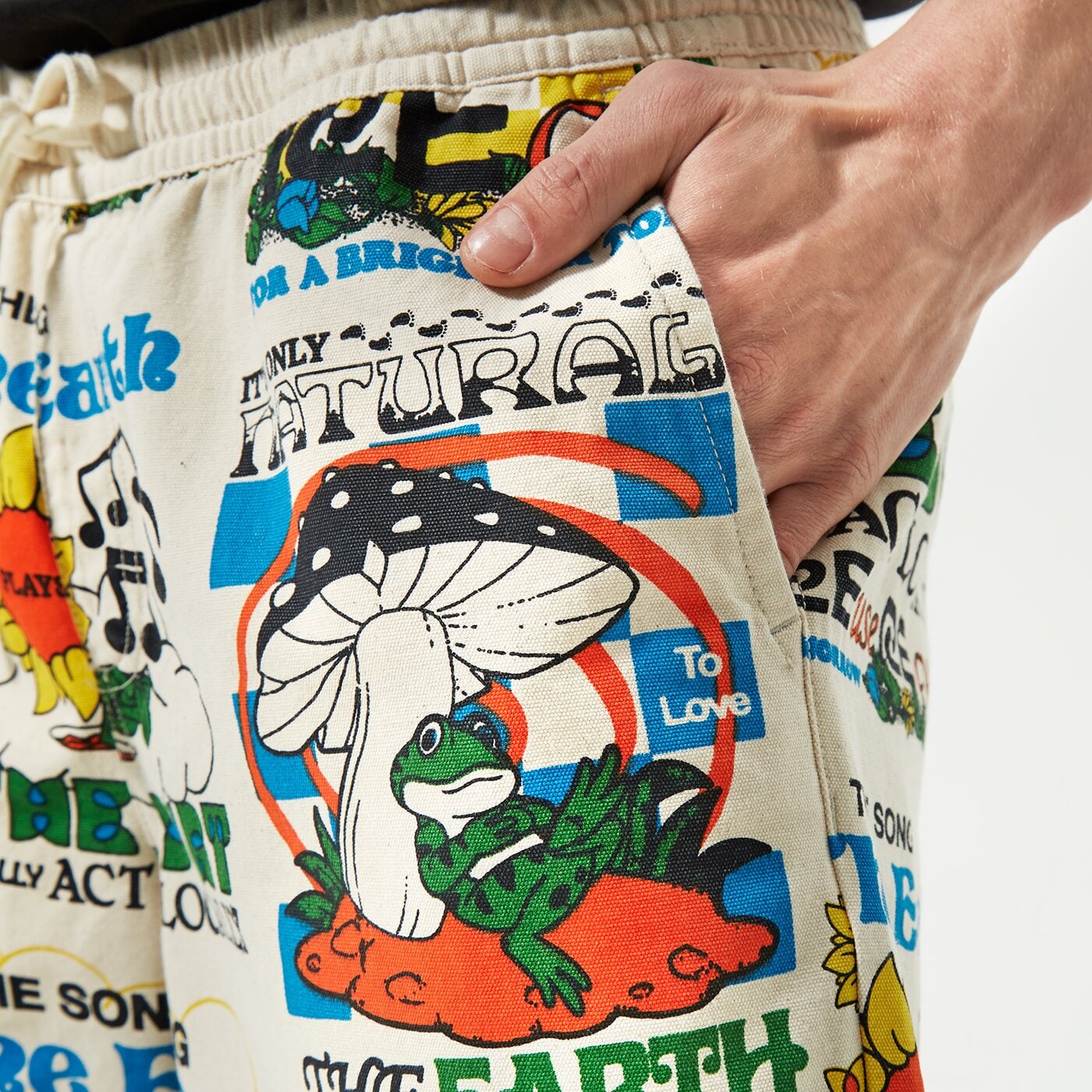 Мъжки къси панталони VANS ШОРТИ ECO POSITIVITY ELASTIC SHORT vn0a7s4u7vj1 цвят бежов