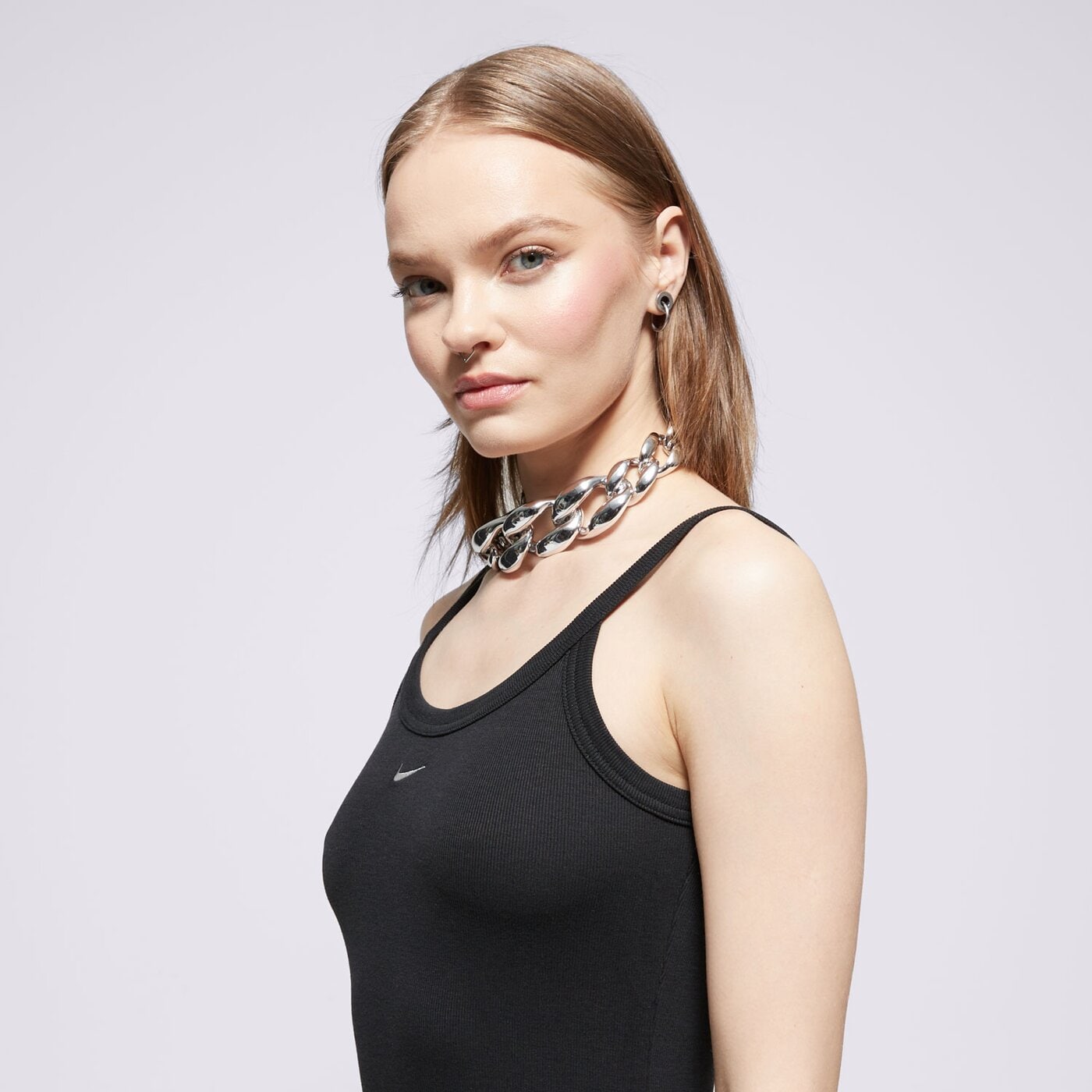 Дамски NIKE РОКЛЯ W NSW NK CHLL KNT MRIB TNK DRS hj0710-010 цвят черен