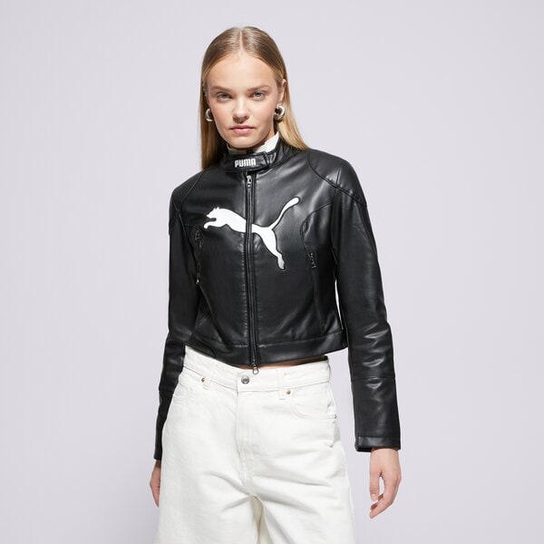 Дамско преходно яке PUMA ЯКЕ FUTURE.PUMA.ARCHIVE PLEATHER RACER JACKET 632170 01 цвят черен