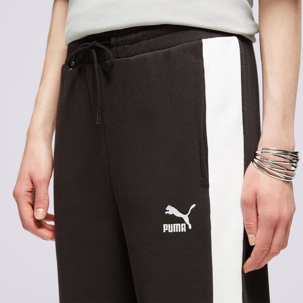 Дамски панталони PUMA ПАНТАЛОНИ ICONIC T7 STRAIGHT LEG TRACK 62541101 цвят черен