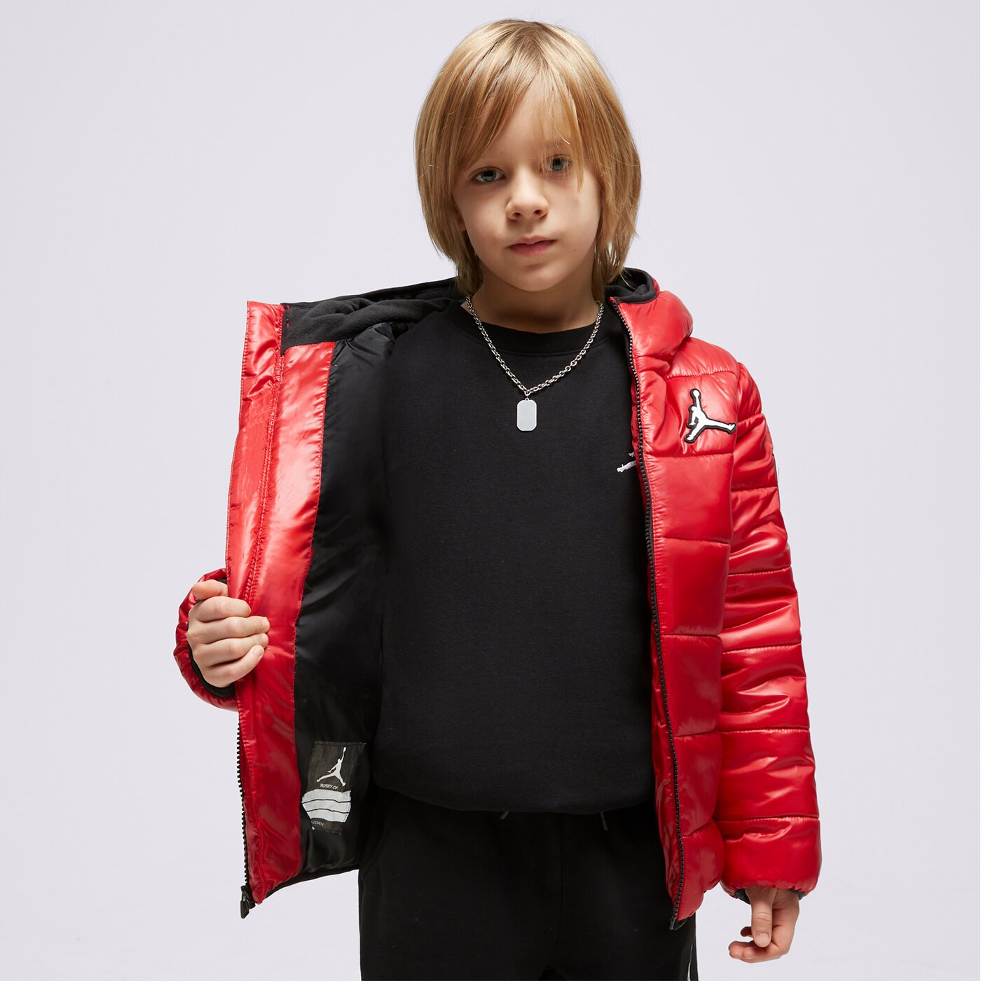 Детска преходно яке JORDAN ЯКЕ ЗИМНО JDB MW DOWN JKT BOY 95c441-r78 цвят червен