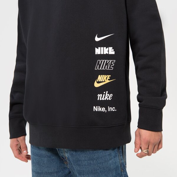 Мъжки суичър NIKE СУИТЧЪР M NK CLUB + BB CREW MLOGO dx0781-010 цвят черен