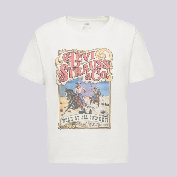 Дамска тениска LEVI'S ТЕНИСКА GRAPHIC BOXY TSHIRT WHITES a8804-0049 цвят бял