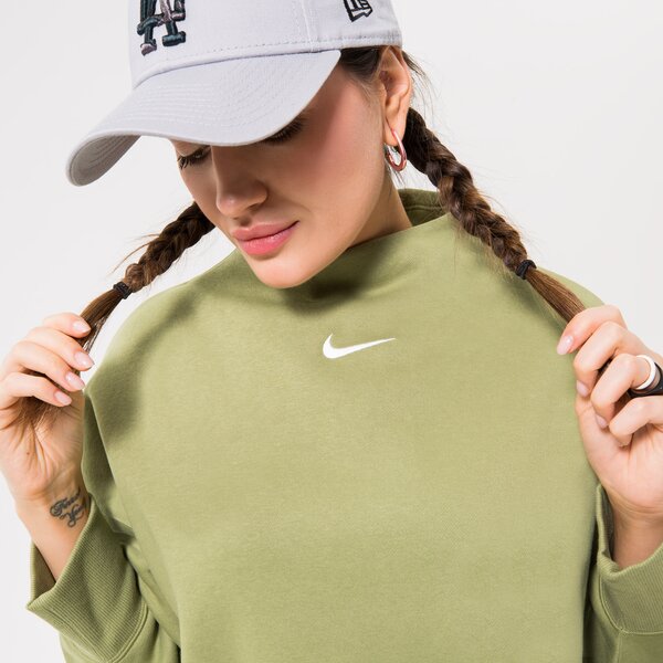 Дамски суичър NIKE СУИТЧЪР W NSW PHNX FLC OOS MOCK dq5765-334 цвят зелен