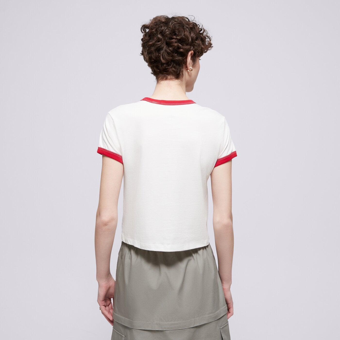 Дамска тениска NIKE ТЕНИСКА W NSW SS RINGER TEE VNTG RUN if4072-133 цвят кремав