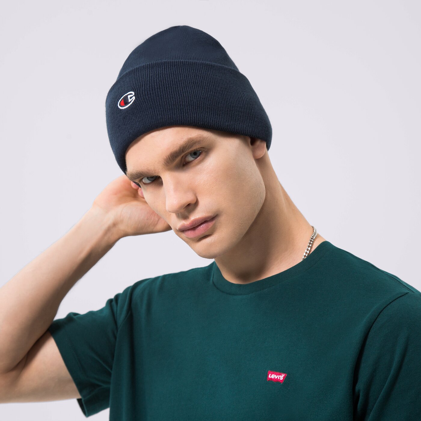 Дамска зимна шапка CHAMPION ШАПКА BEANIE CAP 805679bs538 цвят тъмносин