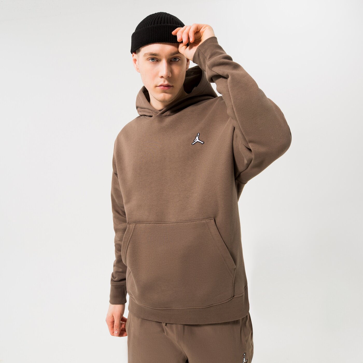 Мъжки суичър JORDAN СУИТЧЪР M J ESS FLC PO dq7466-274 цвят кафяв