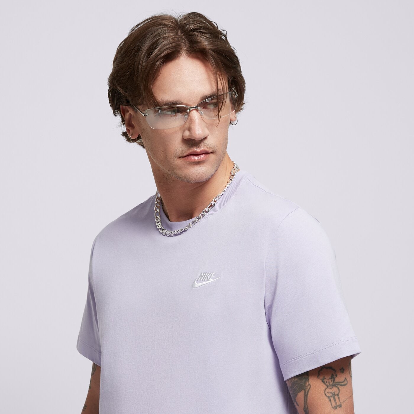 Мъжка тениска NIKE ТЕНИСКА M NSW CLUB TEE ar4997-515 цвят виолетов