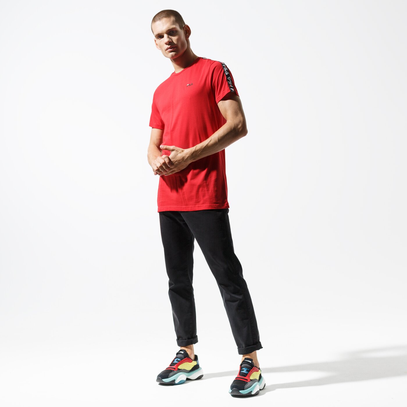 Мъжка тениска FILA ТЕНИСКА SS VAINAMO TEE 687217006 цвят червен