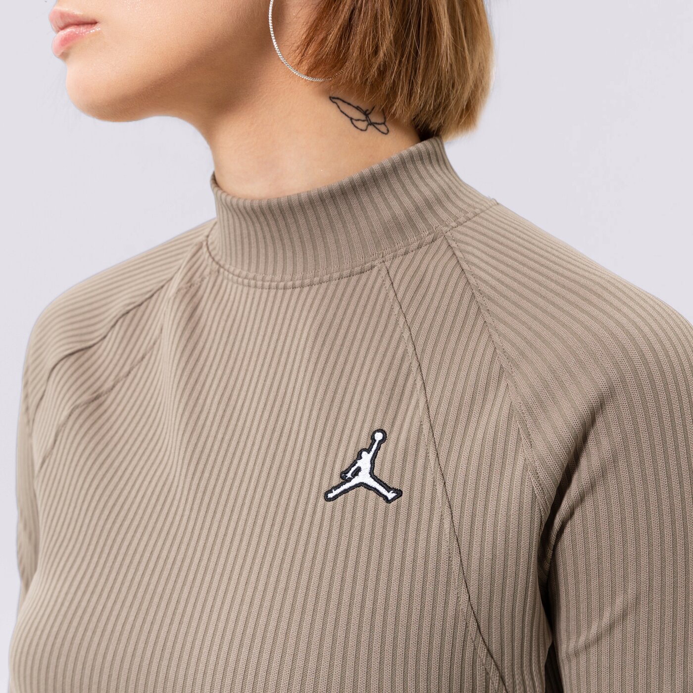 Дамска тениска JORDAN ТЕНИСКА W J FLIGHT LS RIB ТОП dv1420-351 цвят зелен