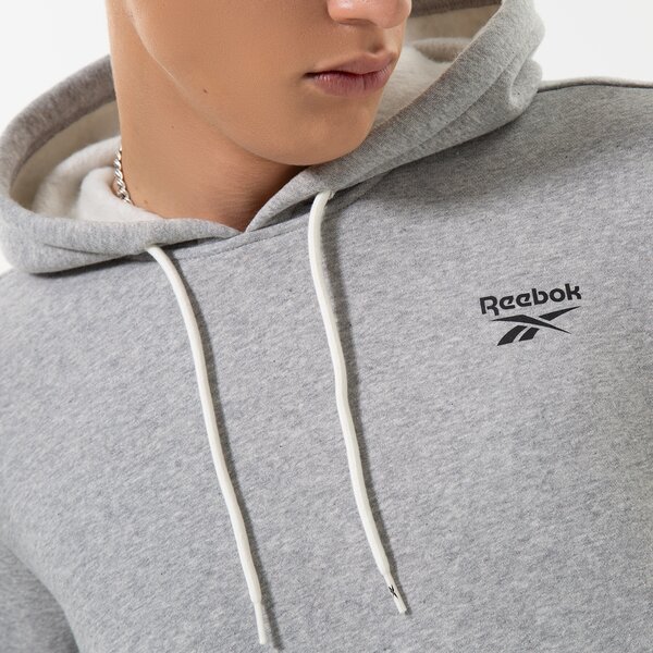 Мъжки суичър REEBOK СУИТЧЪР С КАЧУЛКА RI LEFT CHEST LOGO HOOD hs7115 цвят сив