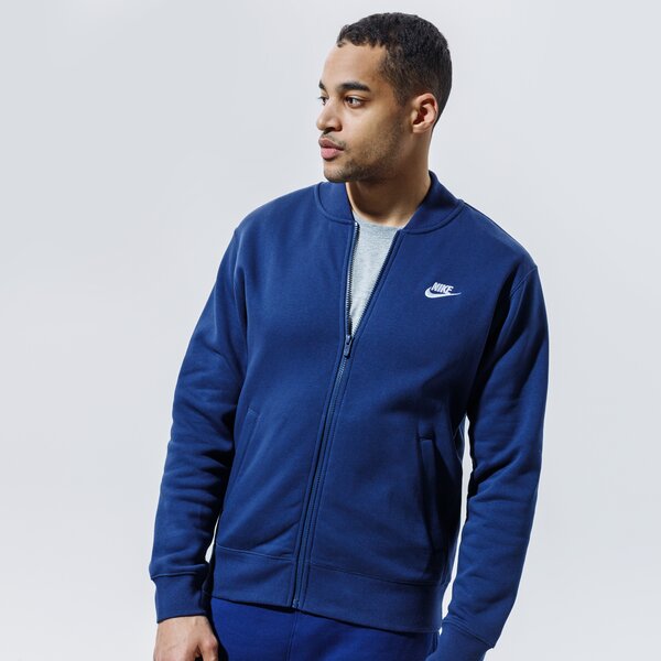 Мъжки суичър NIKE СУИТЧЪР СЪС ЗАКОПЧАВАНЕ   SPORTSWEAR CLUB FLEECE bv2686-411 цвят тъмносин