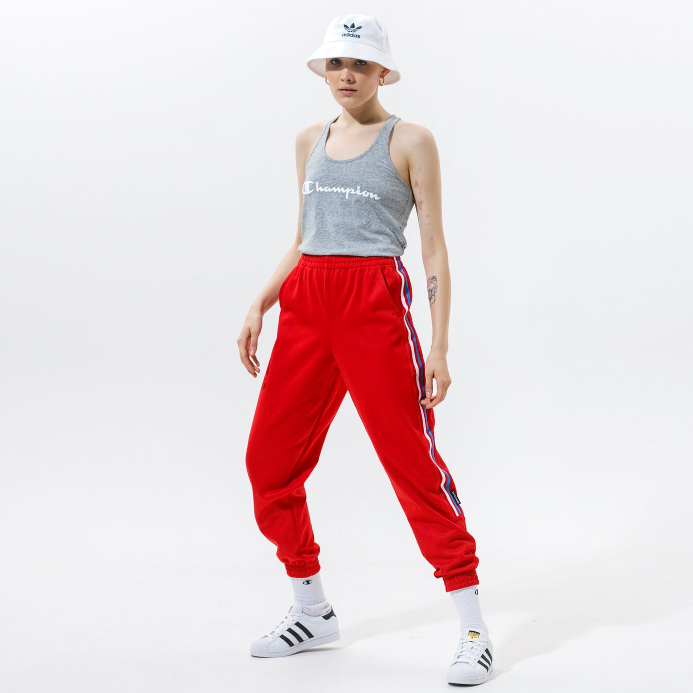 Дамски панталони ADIDAS ПАНТАЛОНИ TRACKPANT PB gn6981 цвят червен
